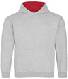 JH003B Heather Grey/Fire Red Front